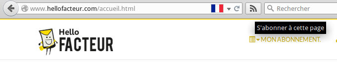 Flux RSS barre navigateur firefox